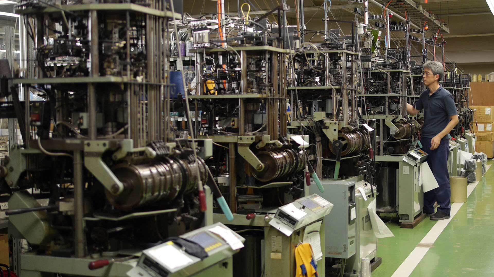 日本製の靴下製造機